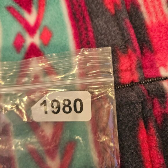 Sonoma Womens L Purple Full-Zip Fleece Jacket With Aztec Print colorful boho - Picture 11 of 12